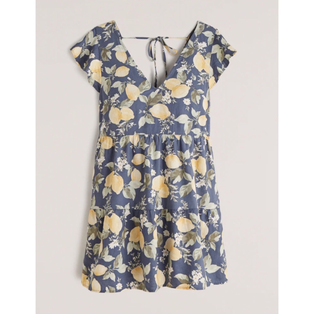 Abercrombie & Fitch Ruffle Trapeze Mini Dress